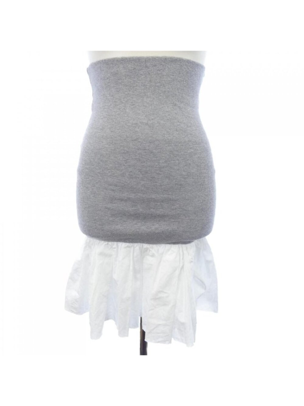 Miu Miu Poplin and Jersey Skirt